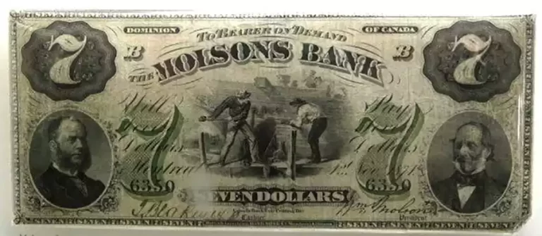 Billete de 1891 Tres Mosqueteros de Canadá